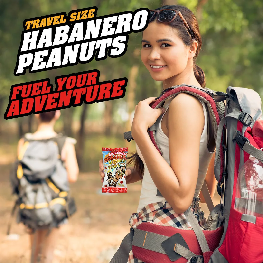 Ass Kickin’ Habanero Honey Peanuts 1 oz. Bag