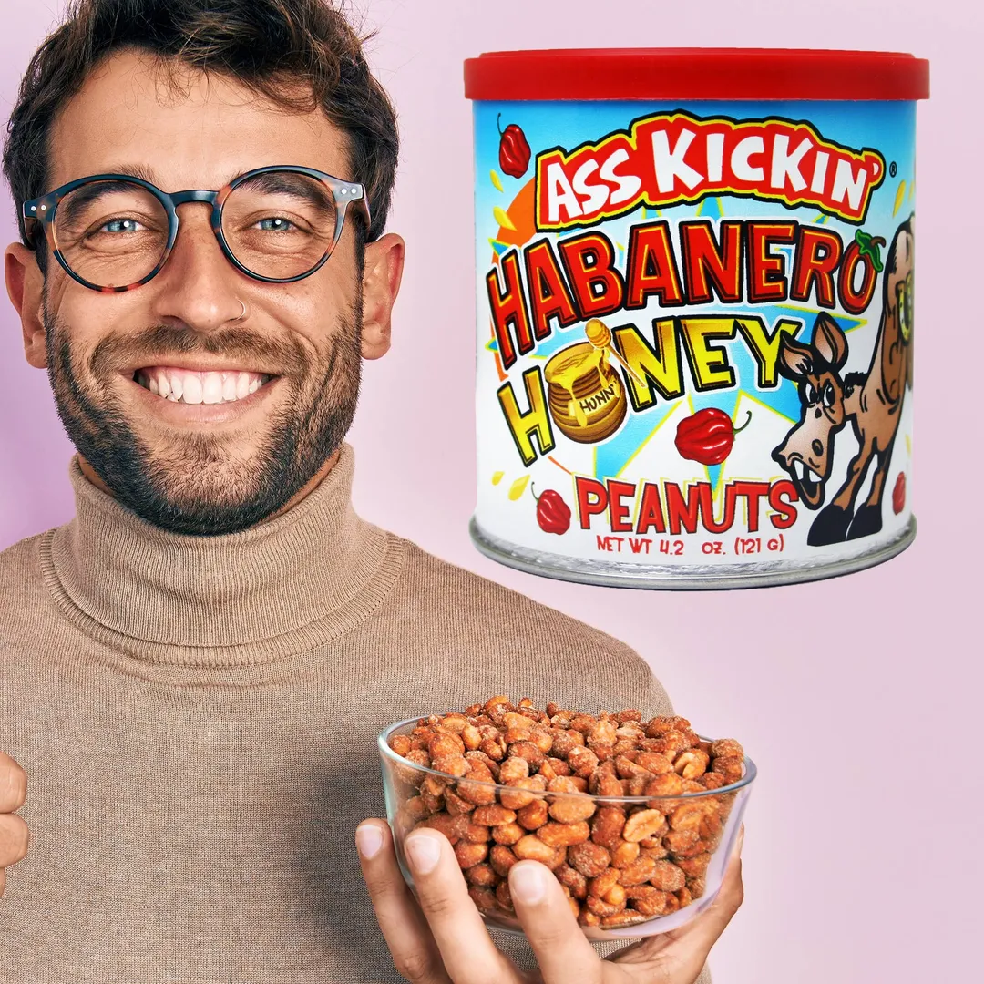 Ass Kickin’ Habanero Honey Peanuts 4.25 oz.