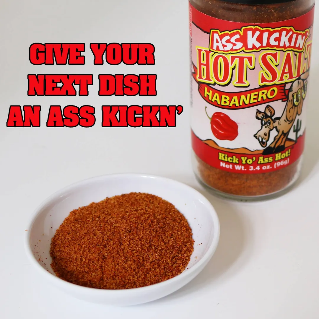 Ass Kickin’ Habanero Hot Salt – 3.4oz