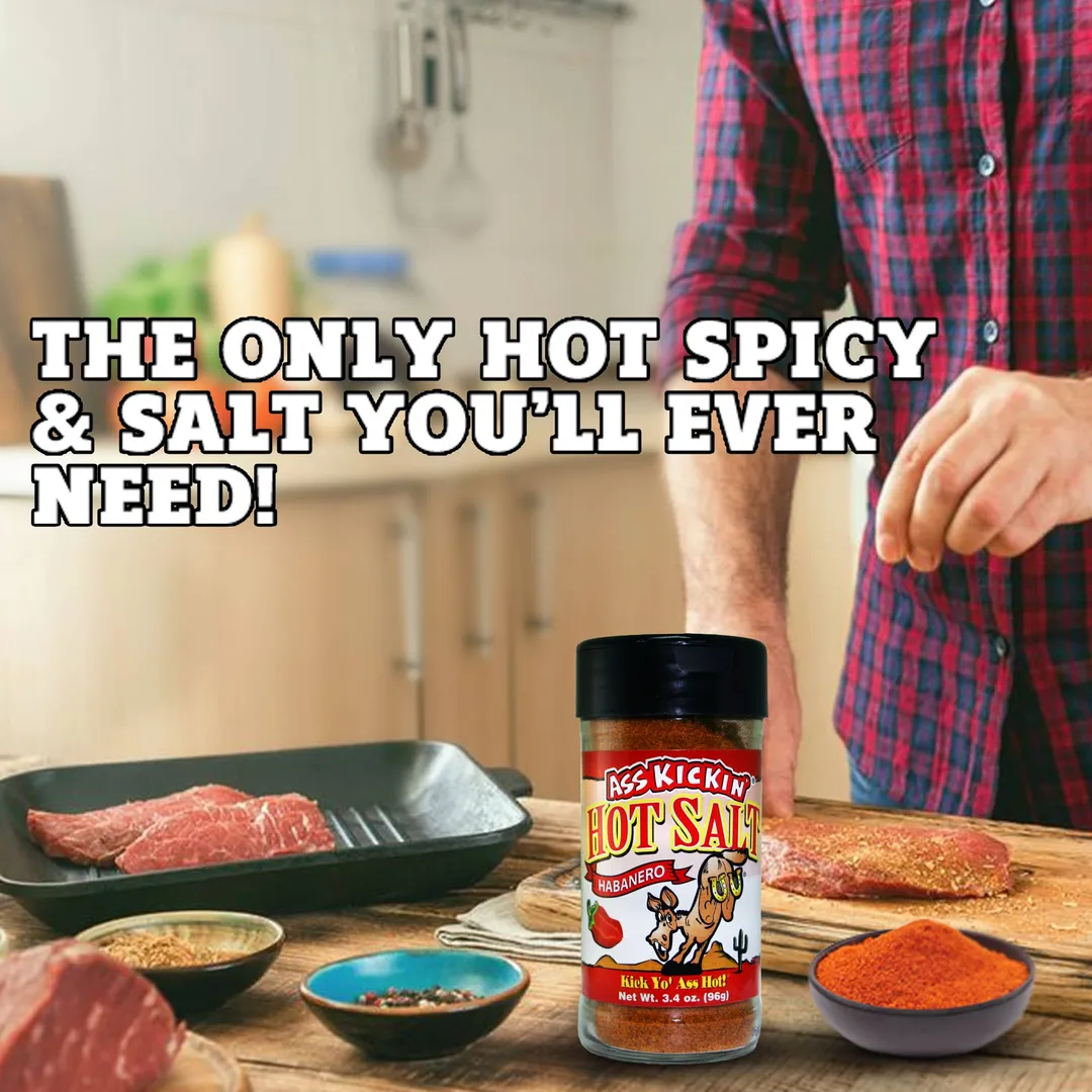 Ass Kickin’ Habanero Hot Salt – 3.4oz