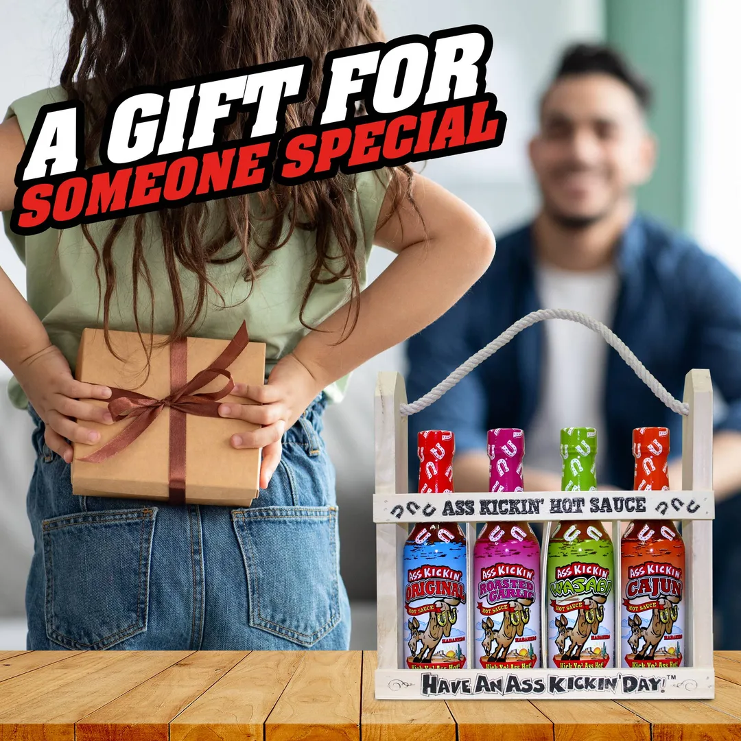 Ass Kickin’ Hot Sauce in a Wooden Crate