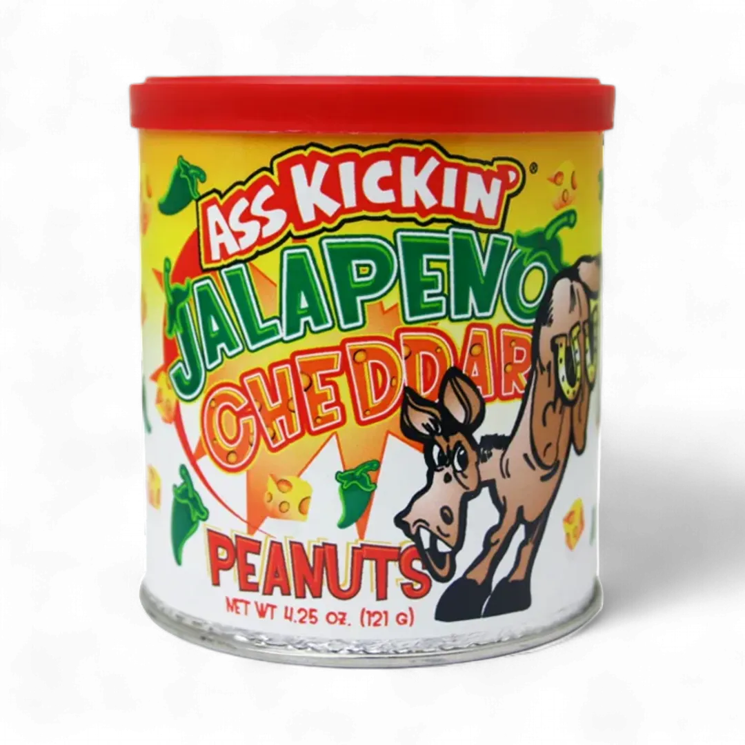 Ass Kickin’ Jalapeno Cheddar Peanuts 4.25 oz.