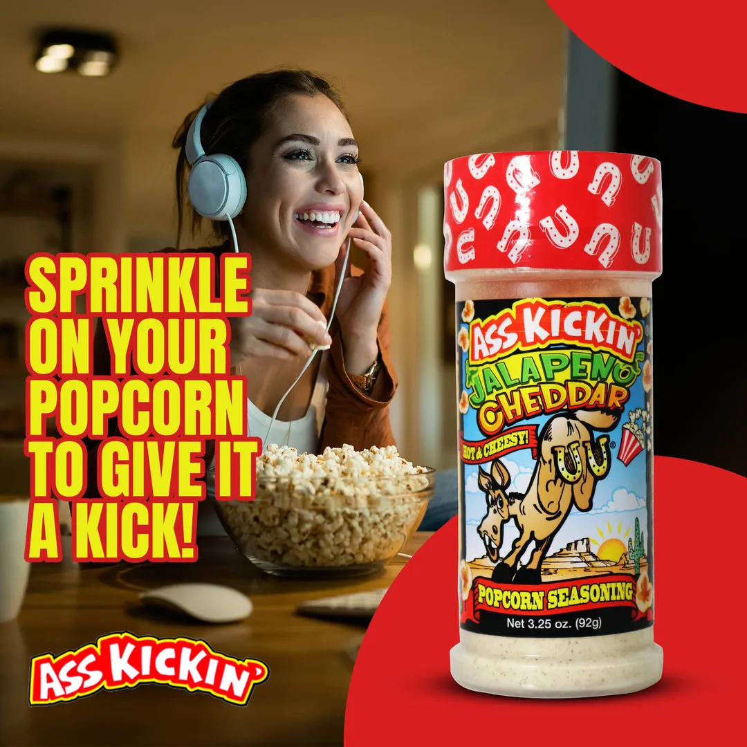 Ass Kickin’ Jalapeno Cheddar Popcorn Seasoning