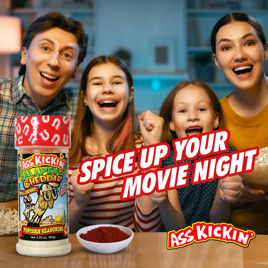 Ass Kickin’ Jalapeno Cheddar Popcorn Seasoning