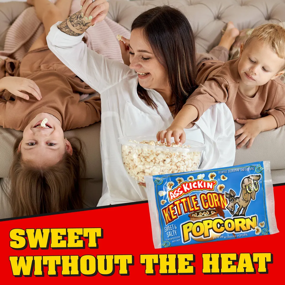 Ass Kickin’ Microwave Kettle Corn Popcorn 3-Pack
