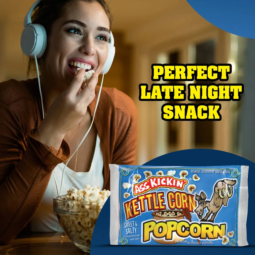 Ass Kickin’ Microwave Kettle Corn Popcorn 3-Pack