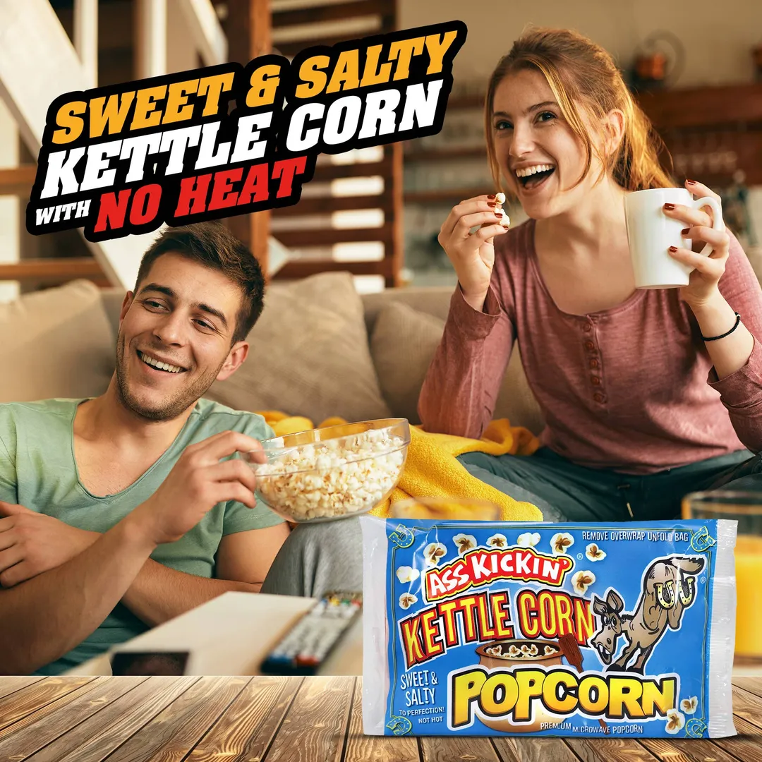 Ass Kickin’ Microwave Kettle Corn Popcorn 3-Pack