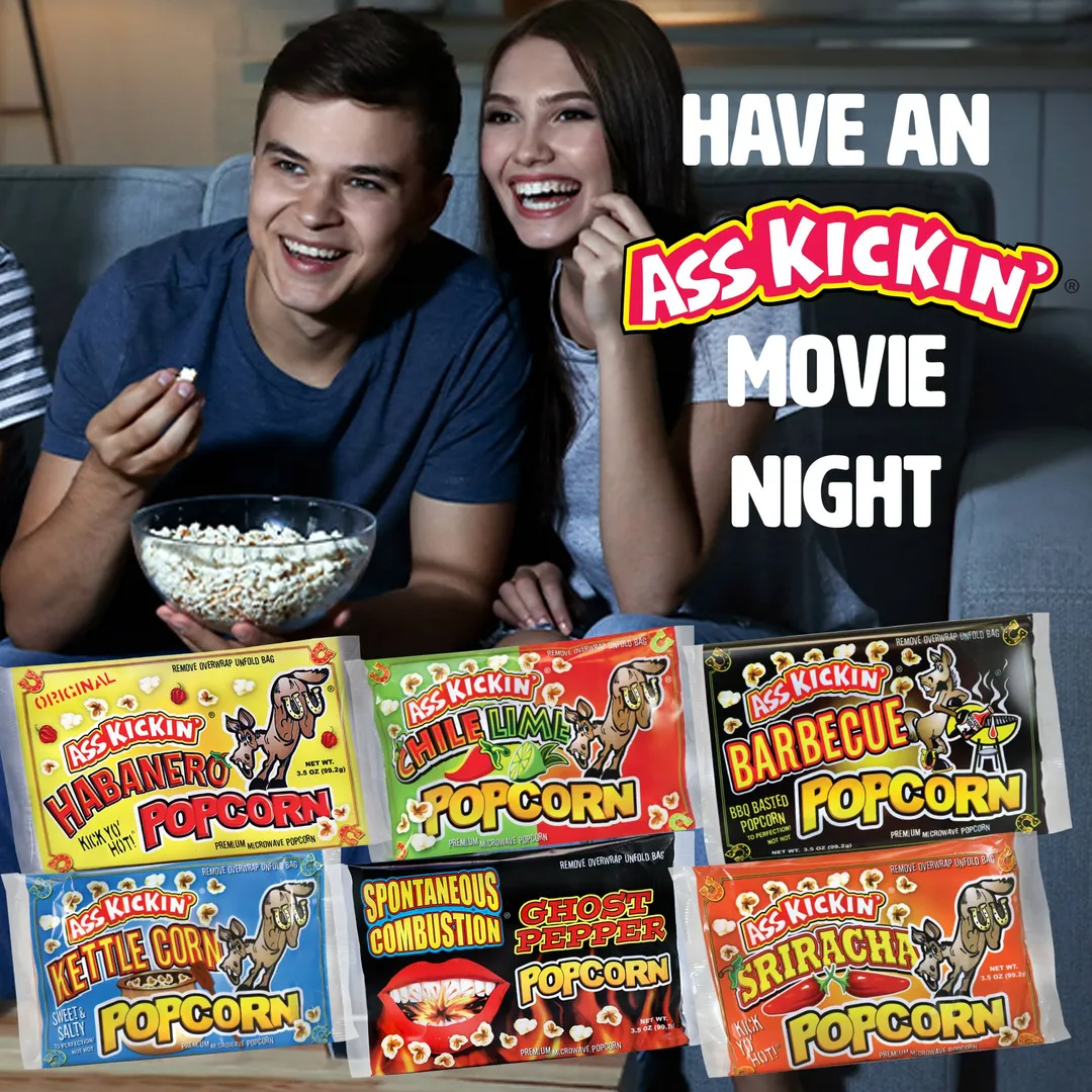 Ass Kickin' Microwave Popcorn Variety 6 Bag Gift Set