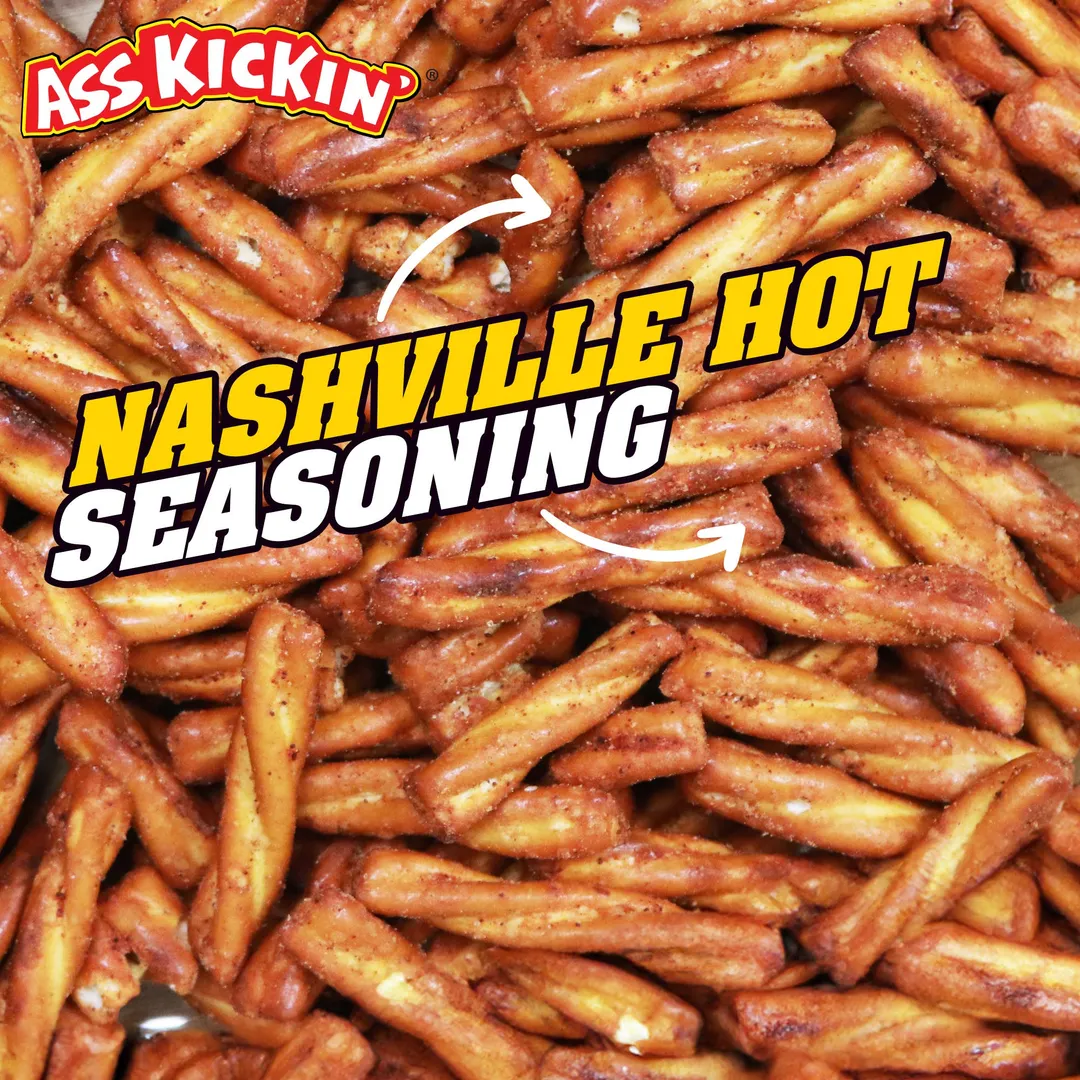Ass Kickin' Nashville Hot Pretzels, 5 oz Bags