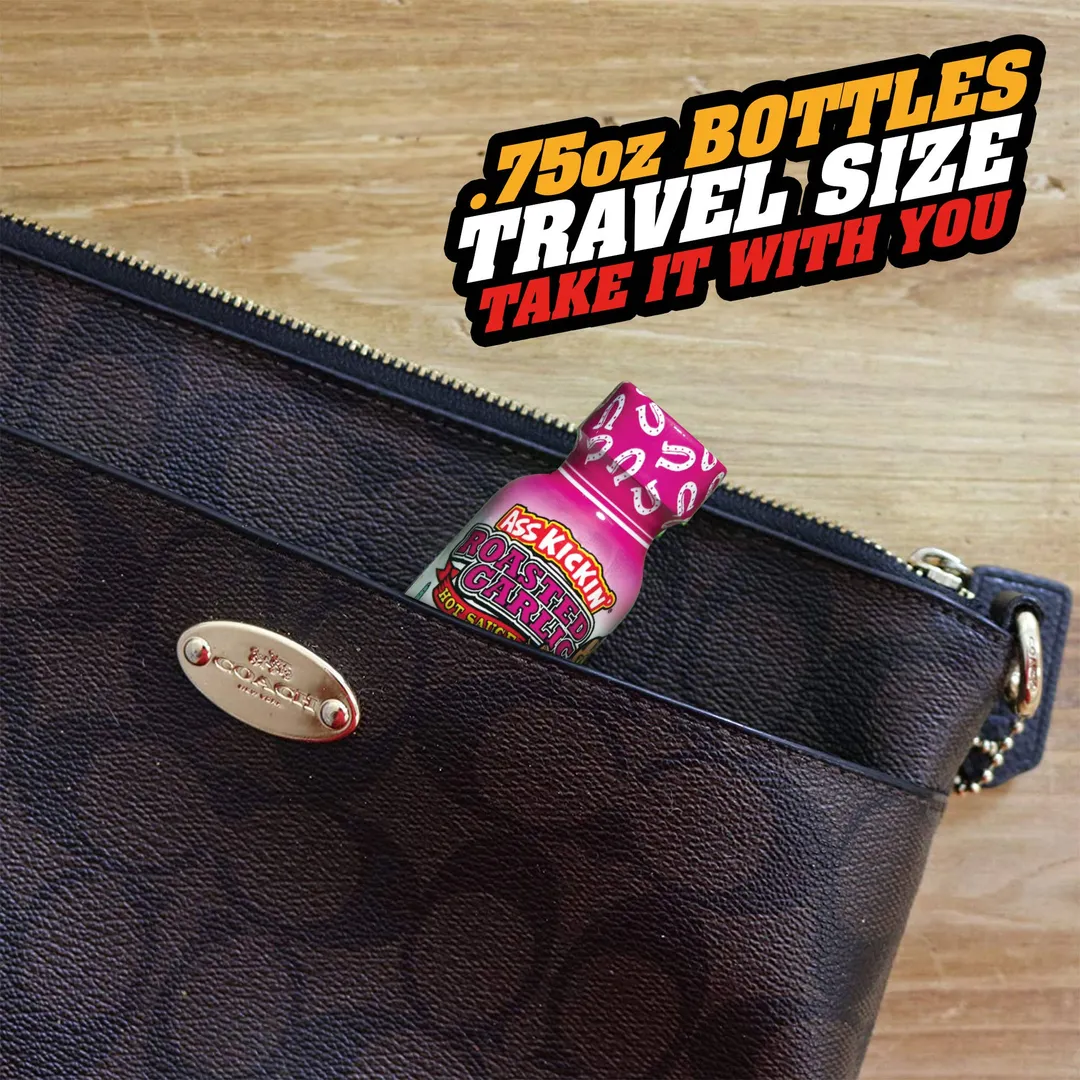 Ass Kickin’ Roasted Garlic Hot Sauce – Travel Size 3/4 oz.