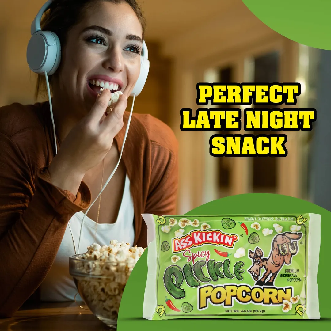 Ass Kickin’ Spicy Pickle Popcorn 3-Pack