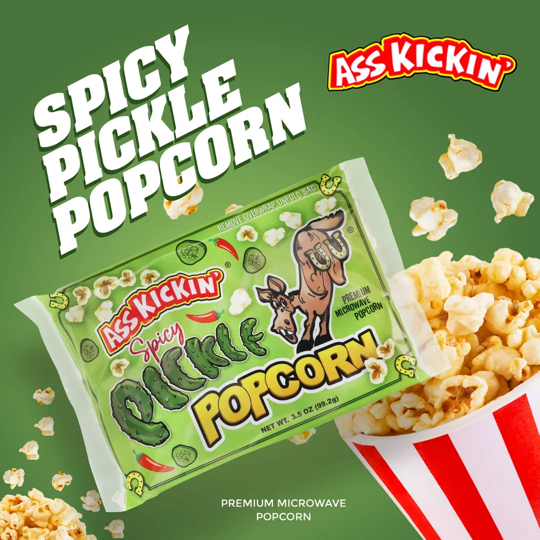 Ass Kickin’ Spicy Pickle Popcorn 3-Pack