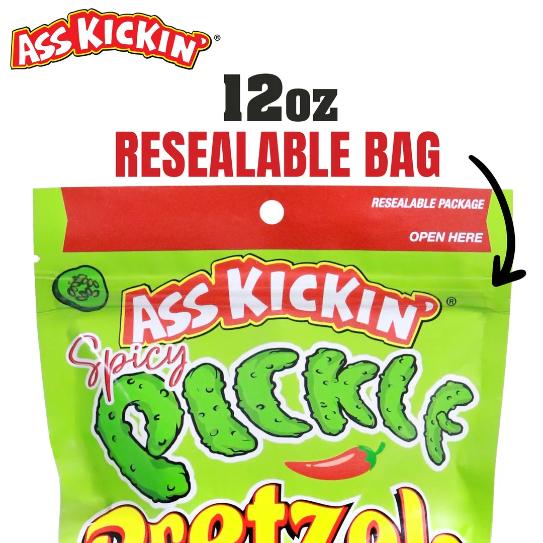 Ass Kickin’ Spicy Pickle Pretzel Twists – 12 oz Bag