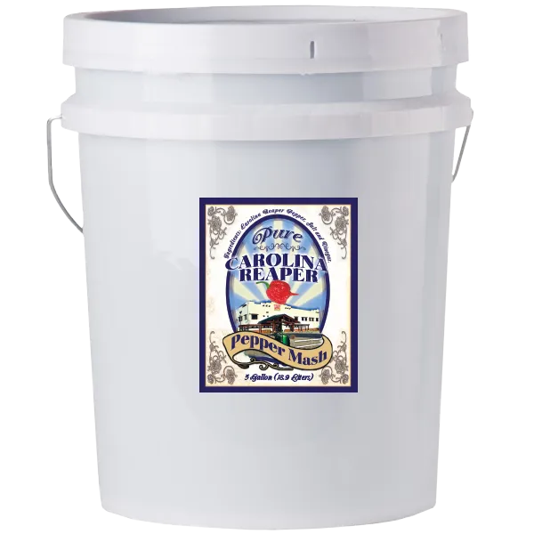 Pure Carolina Reaper Pepper Mash Puree – 5 Gallons