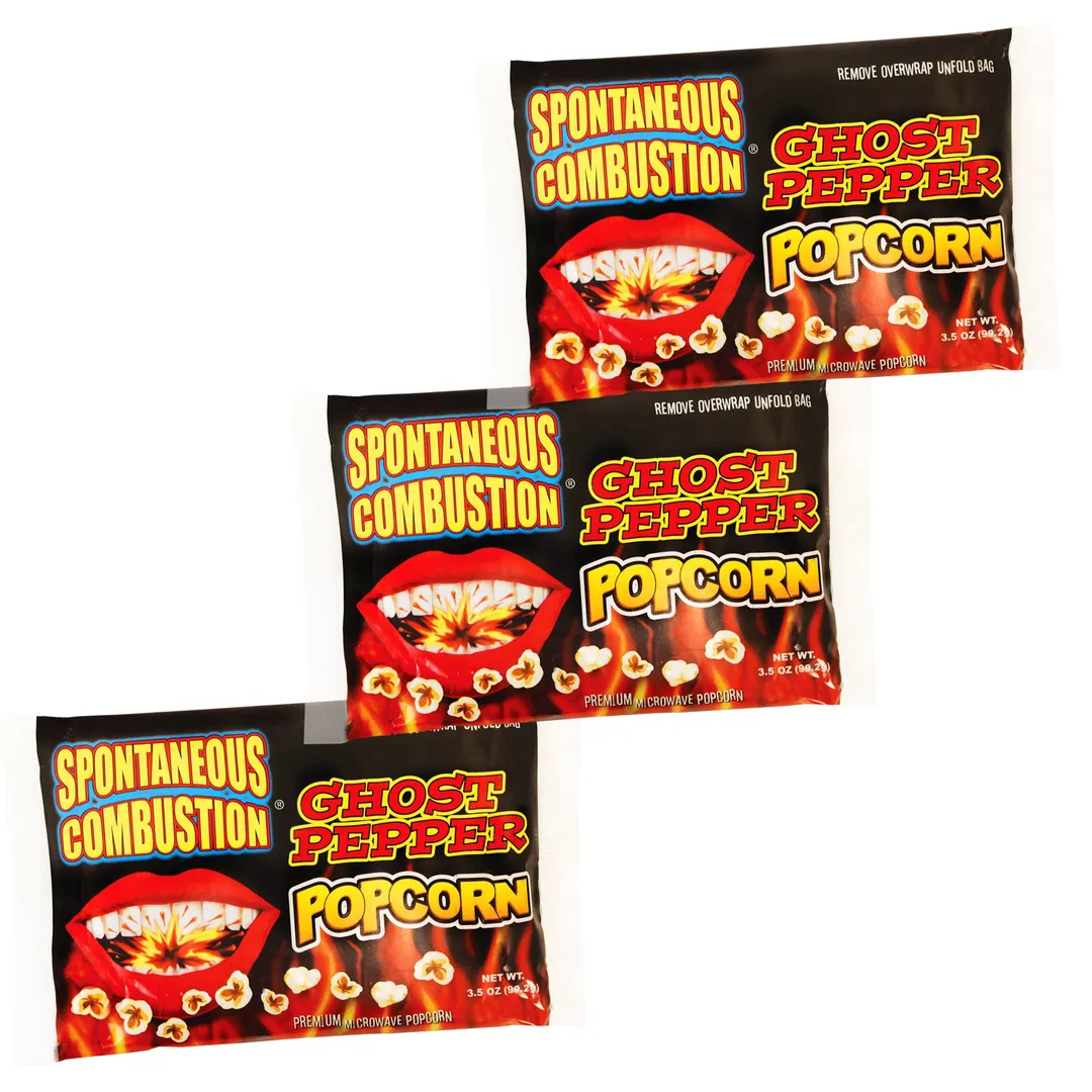 Spontaneous Combustion Ghost Pepper Popcorn 3-Pack