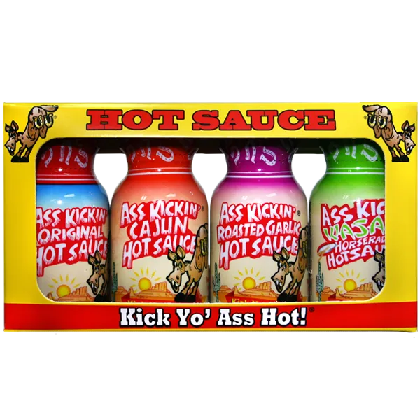 Travel Size Ass Kickin’ Hot Sauce 4 Pack