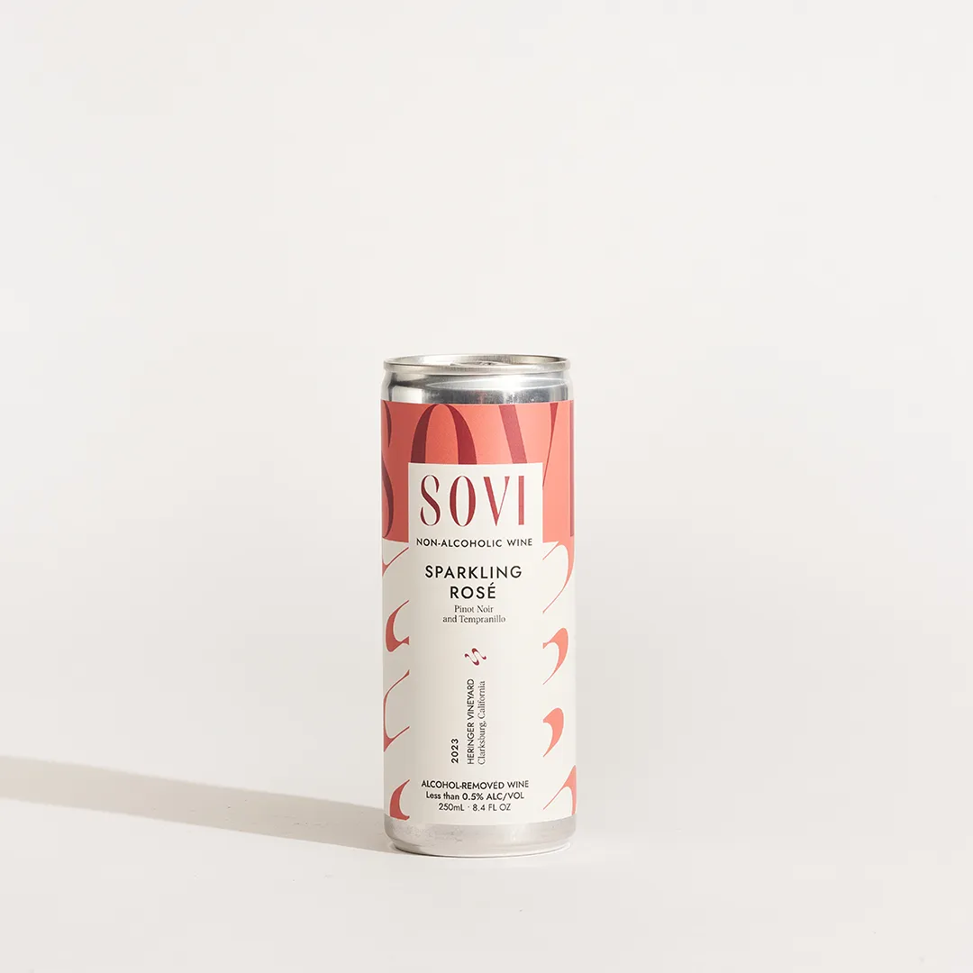 Sovi Sparkling Rosé - Non-Alcoholic Wine - Individual Cans