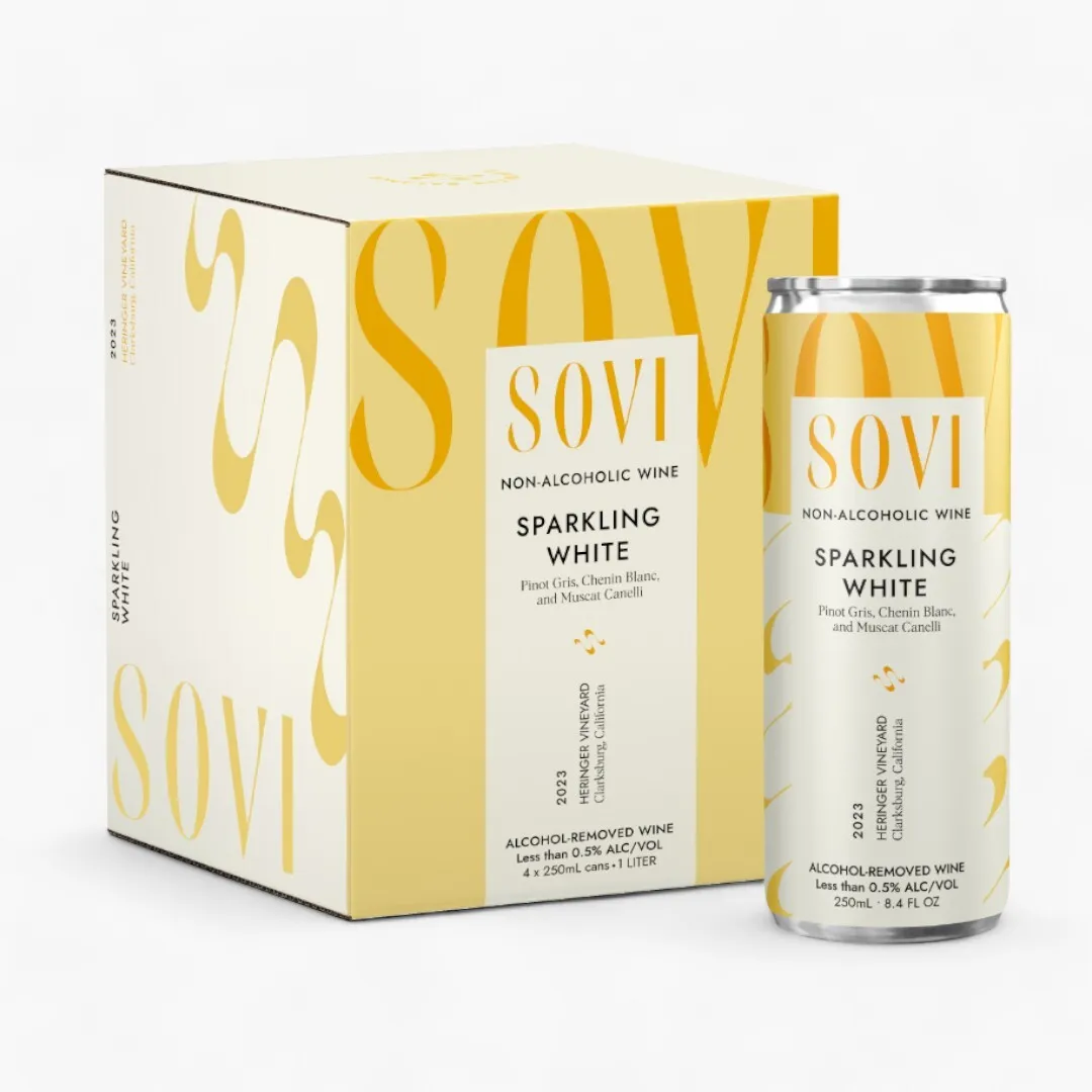 Sovi Sparkling White - Non-Alcoholic Wine - 4-Pack Cans