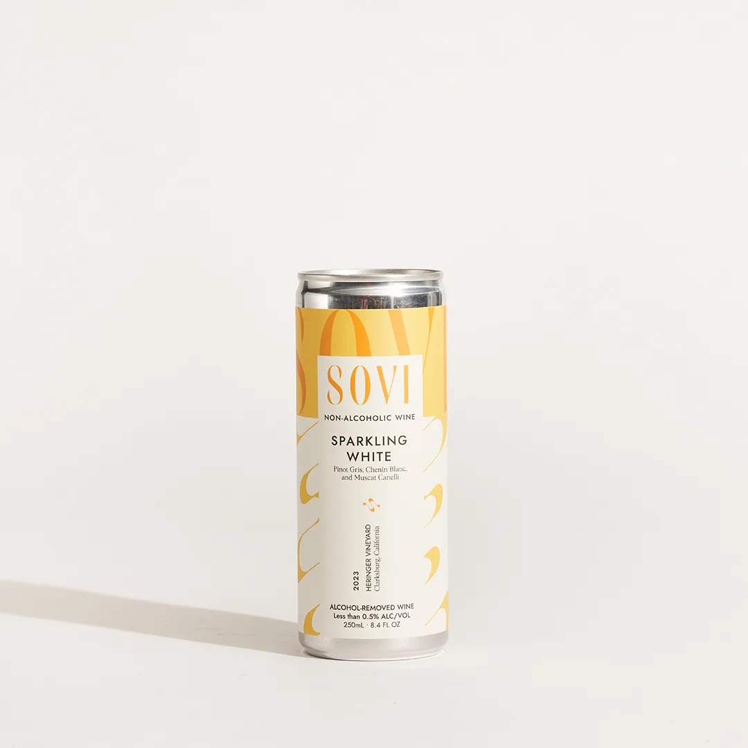 Sovi Sparkling White - Non-Alcoholic Wine - Individual Cans