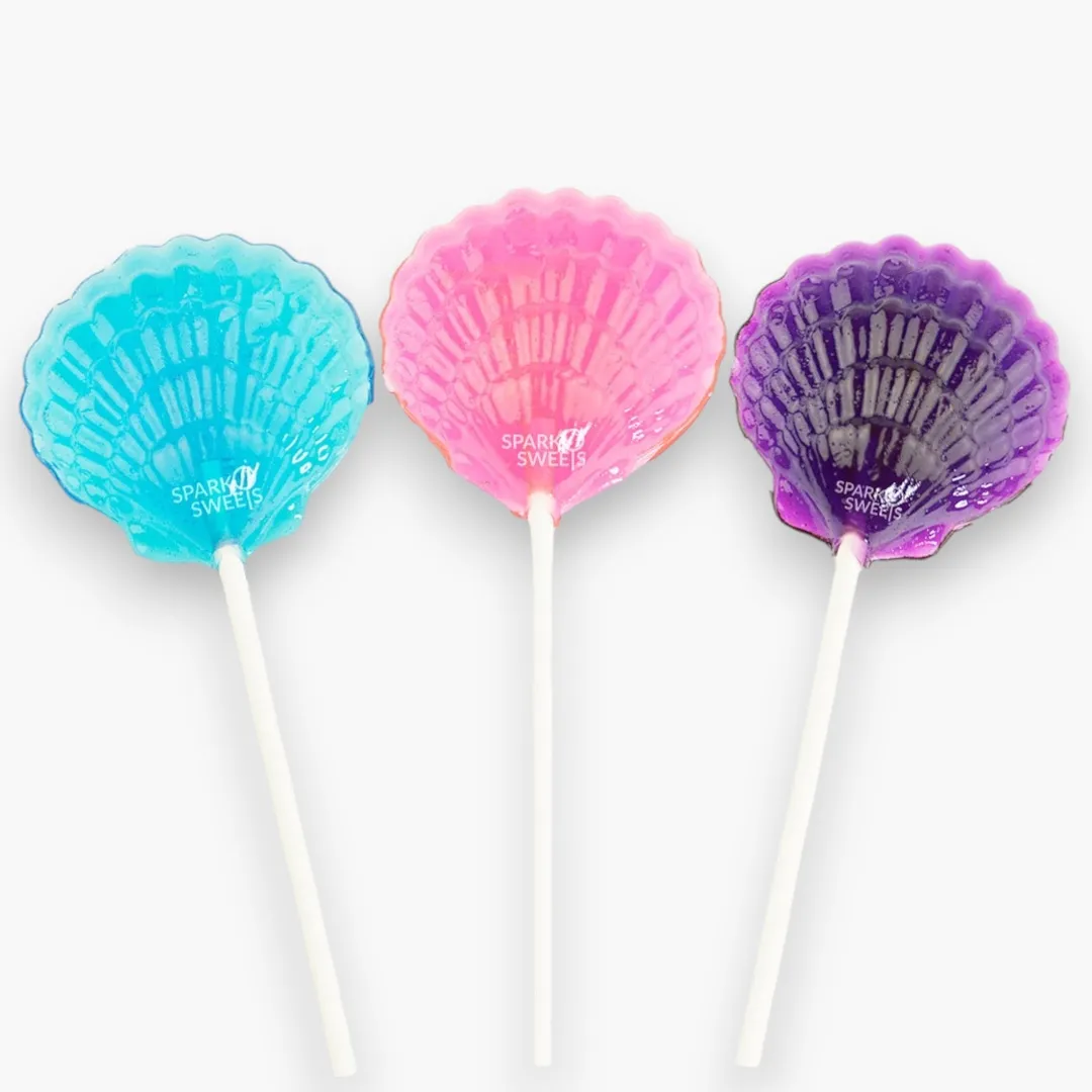 Clam Shell Lollipops - 2.2" (Pink)