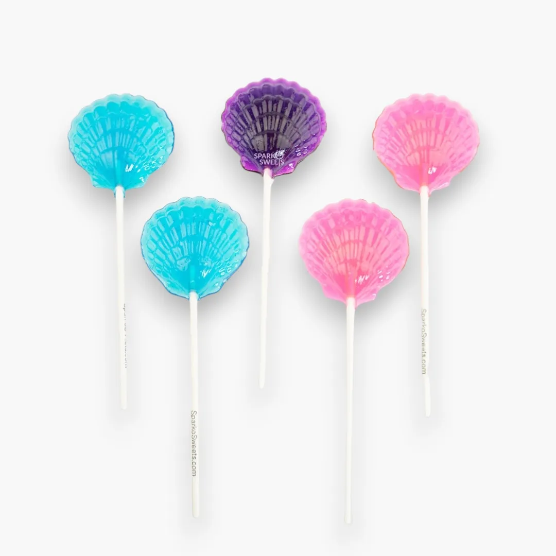 Clam Shell Lollipops - 2.2" (Pink)