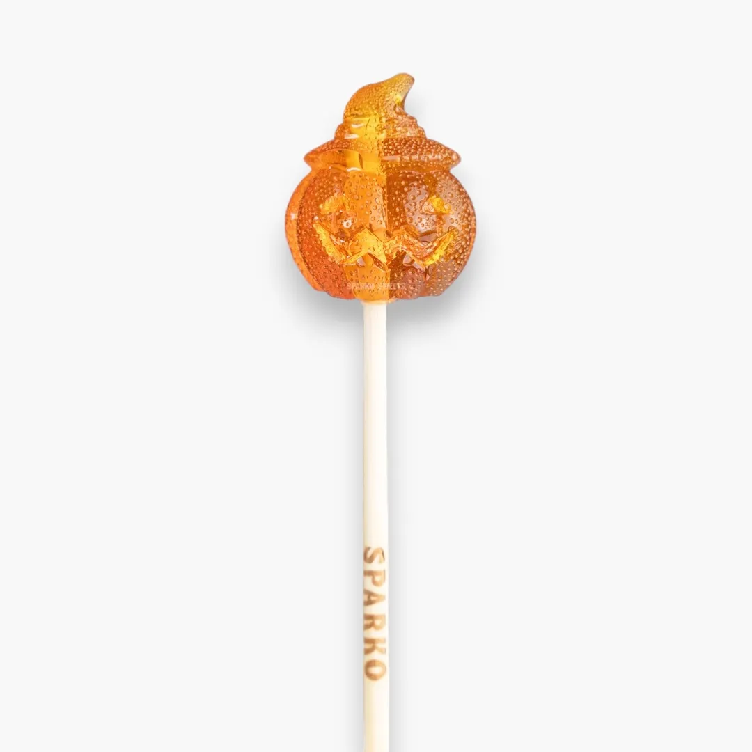 Honey Jack-O'-Lantern 3D Pumpkin Lollipops - 1.13"