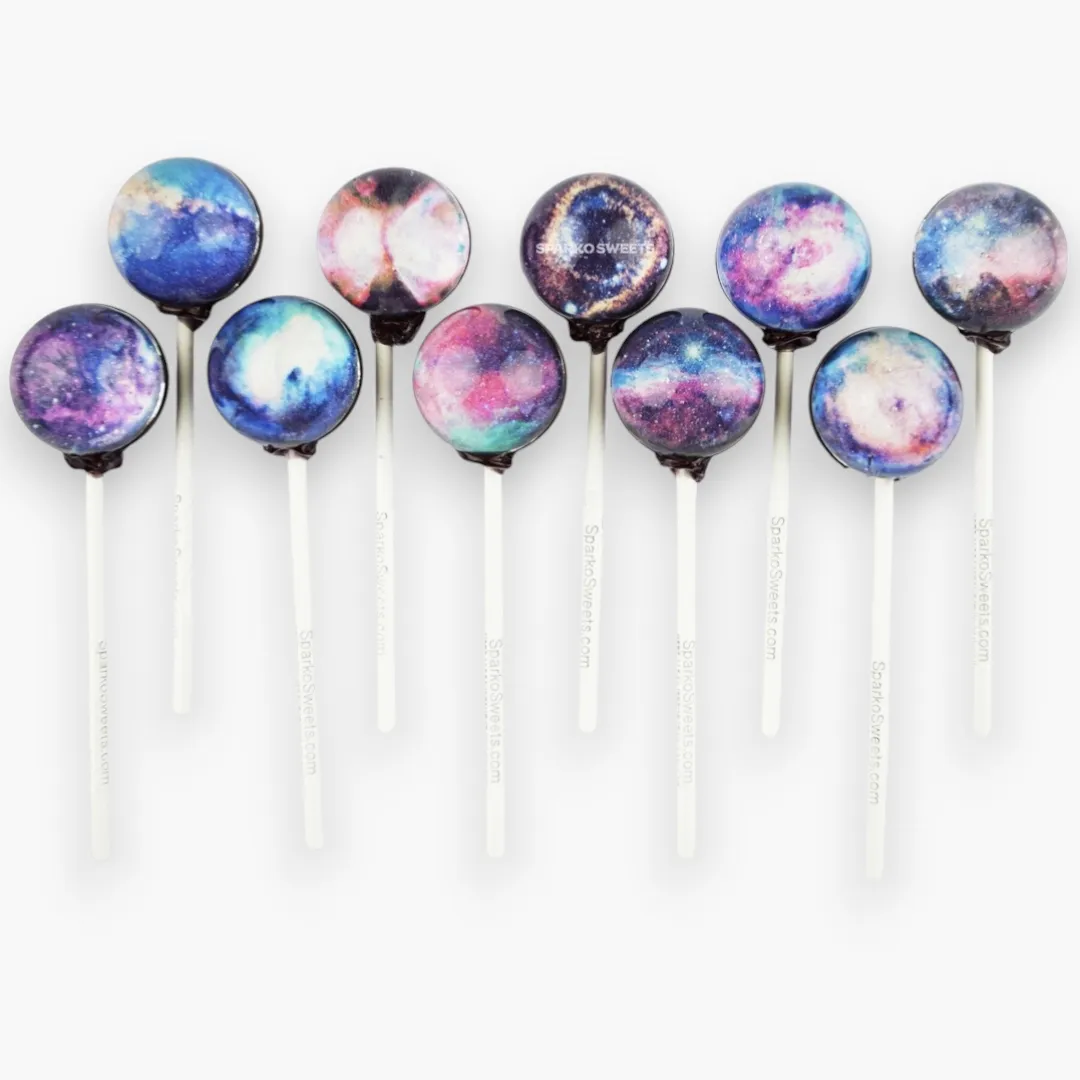 Sugar Free Galaxy Lollipops - Cosmo Designs