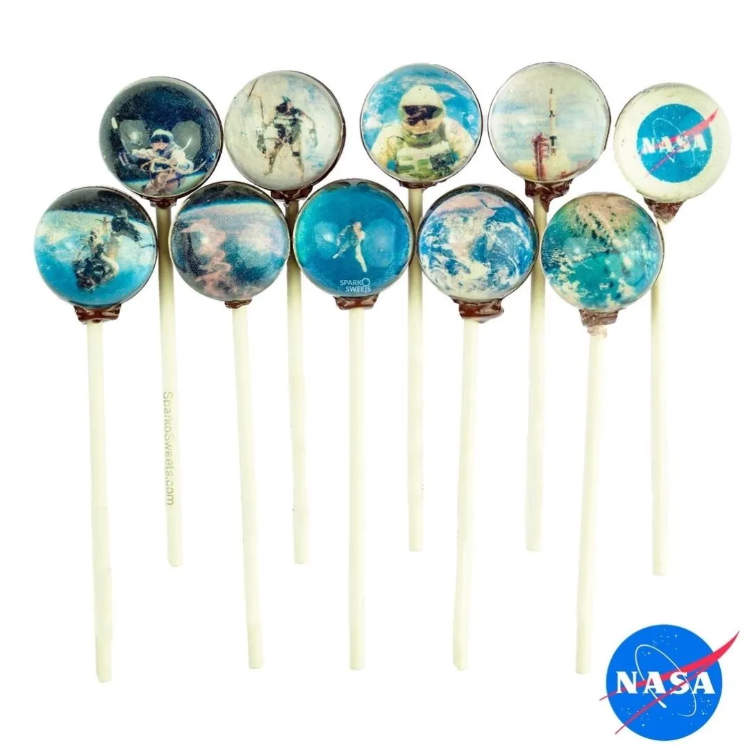 Sugar Free Galaxy Lollipops - Nasa Gemini Designs