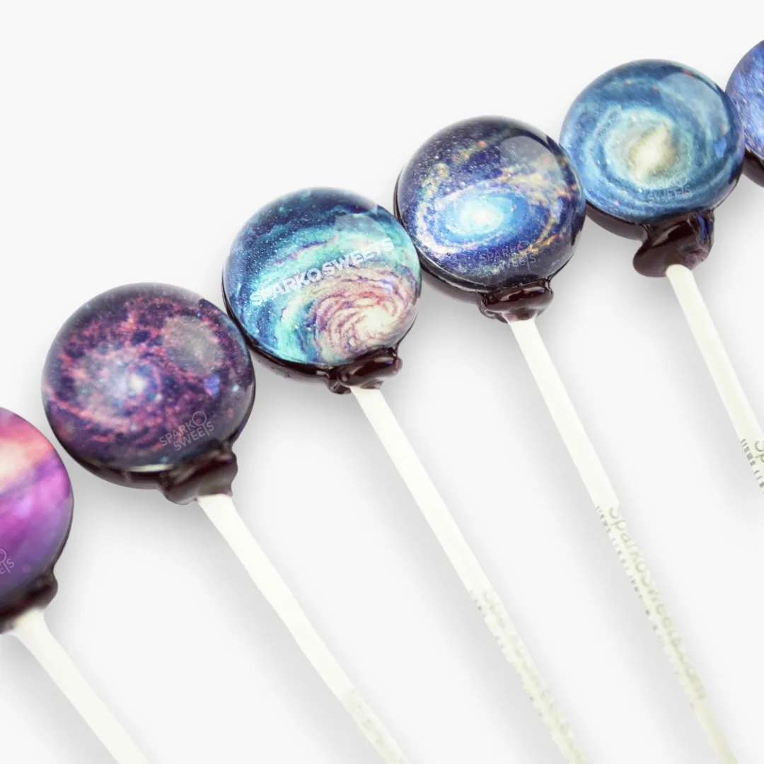 Sugar Free Galaxy Lollipops - Spiral Designs