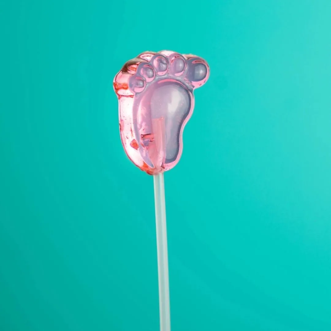 Twinkle Pops Baby Feet Long-Stem Lollipops (Color Mix)