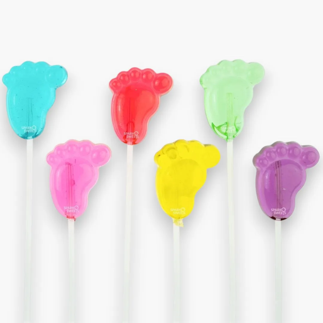 Twinkle Pops Baby Feet Long-Stem Lollipops (Pink)