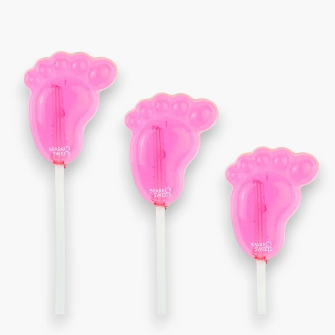 Twinkle Pops Baby Feet Long-Stem Lollipops (Purple)