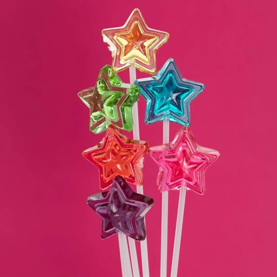 Twinkle Pops Star Long-Stem Lollipops (Color Mix)