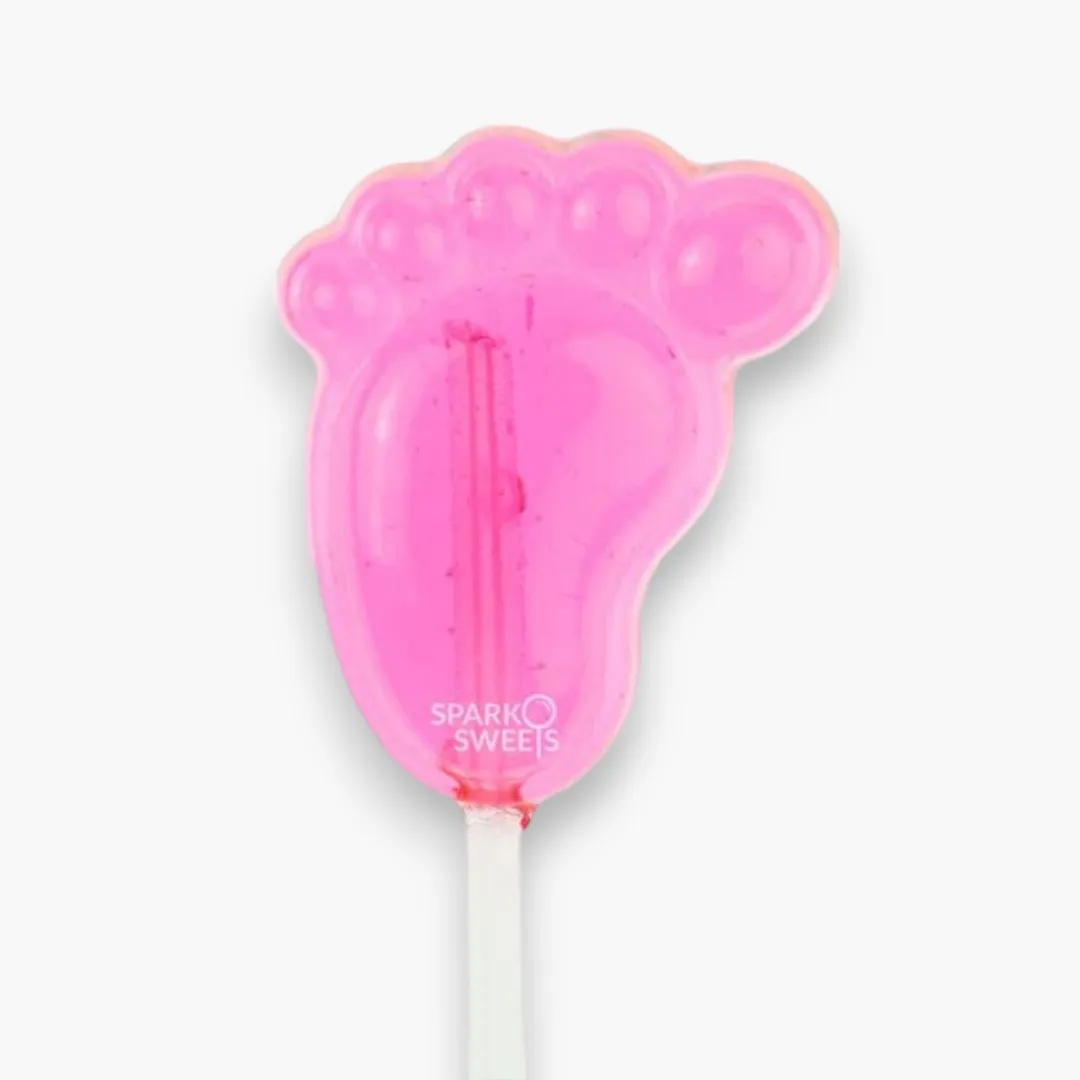 Twinkle Pops Sugar Free Baby Feet Long-Stem Lollipops (Red)