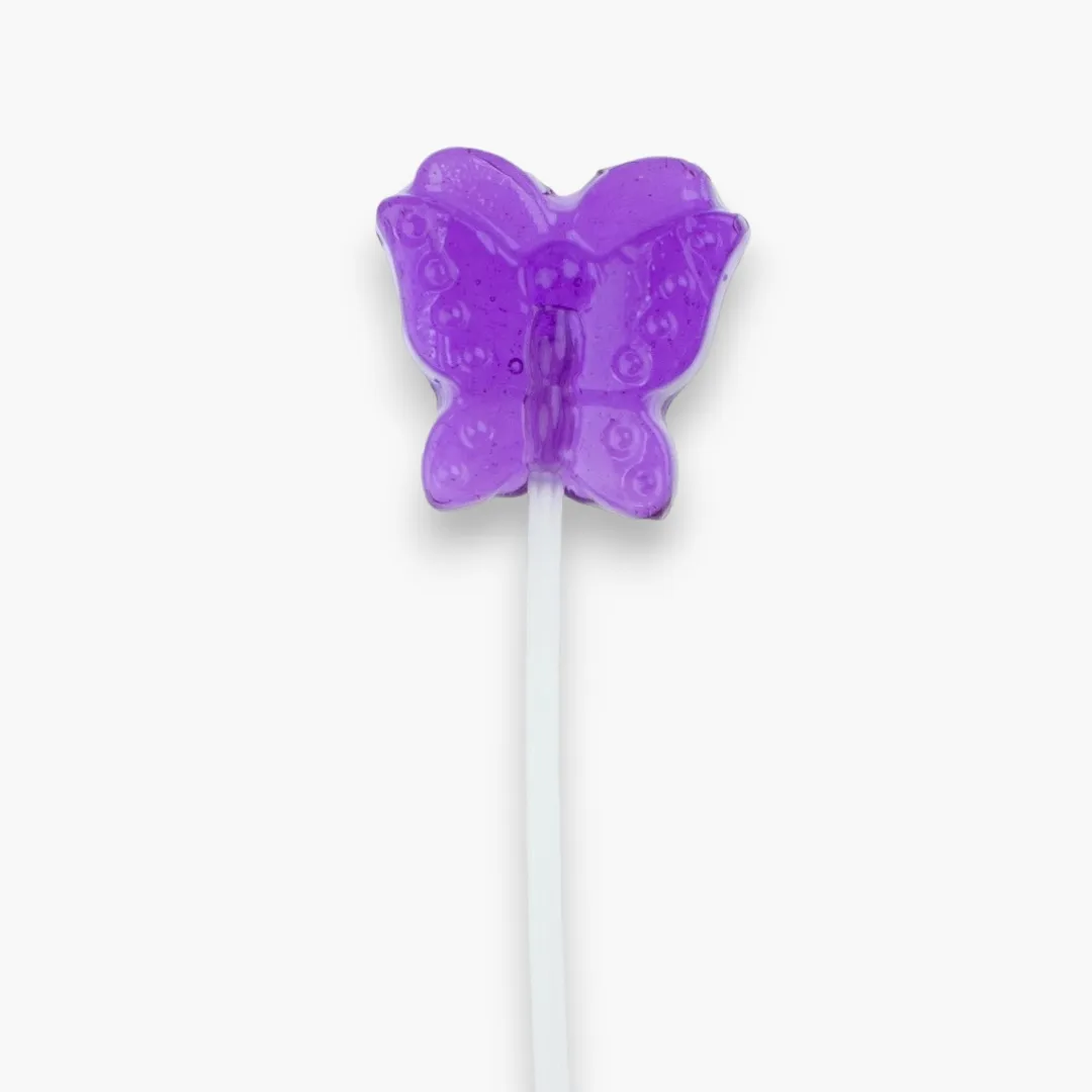 Twinkle Pops Sugar Free Butterfly Long-Stem Lollipops (Purple)
