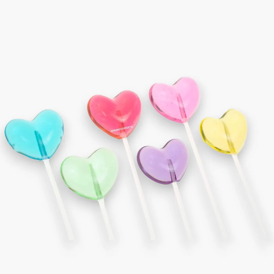 Twinkle Pops Sugar Free Hearts Long-Stem Lollipops (Color Mix)