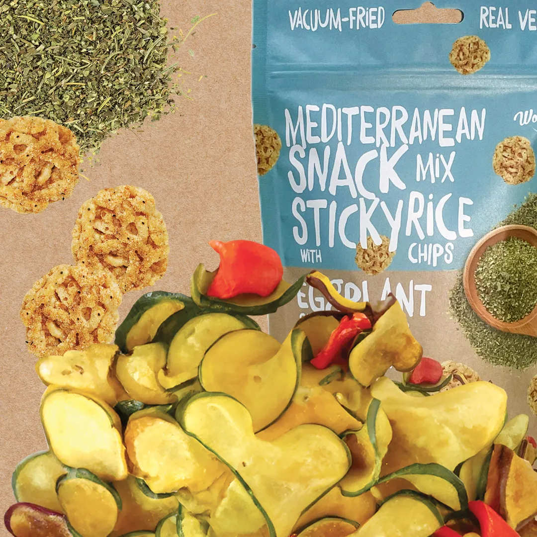 Mediterranean Mix Veggies w/Sticky Rice Chips (1.06 oz./30g Bags)