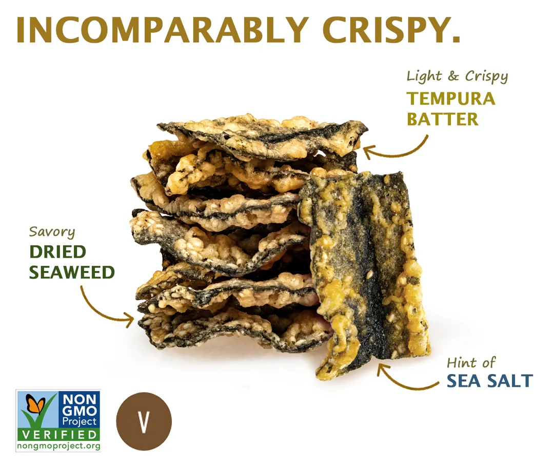 Tempura Seaweed Chips - Sea Salt (1.41 oz./40g Bags)