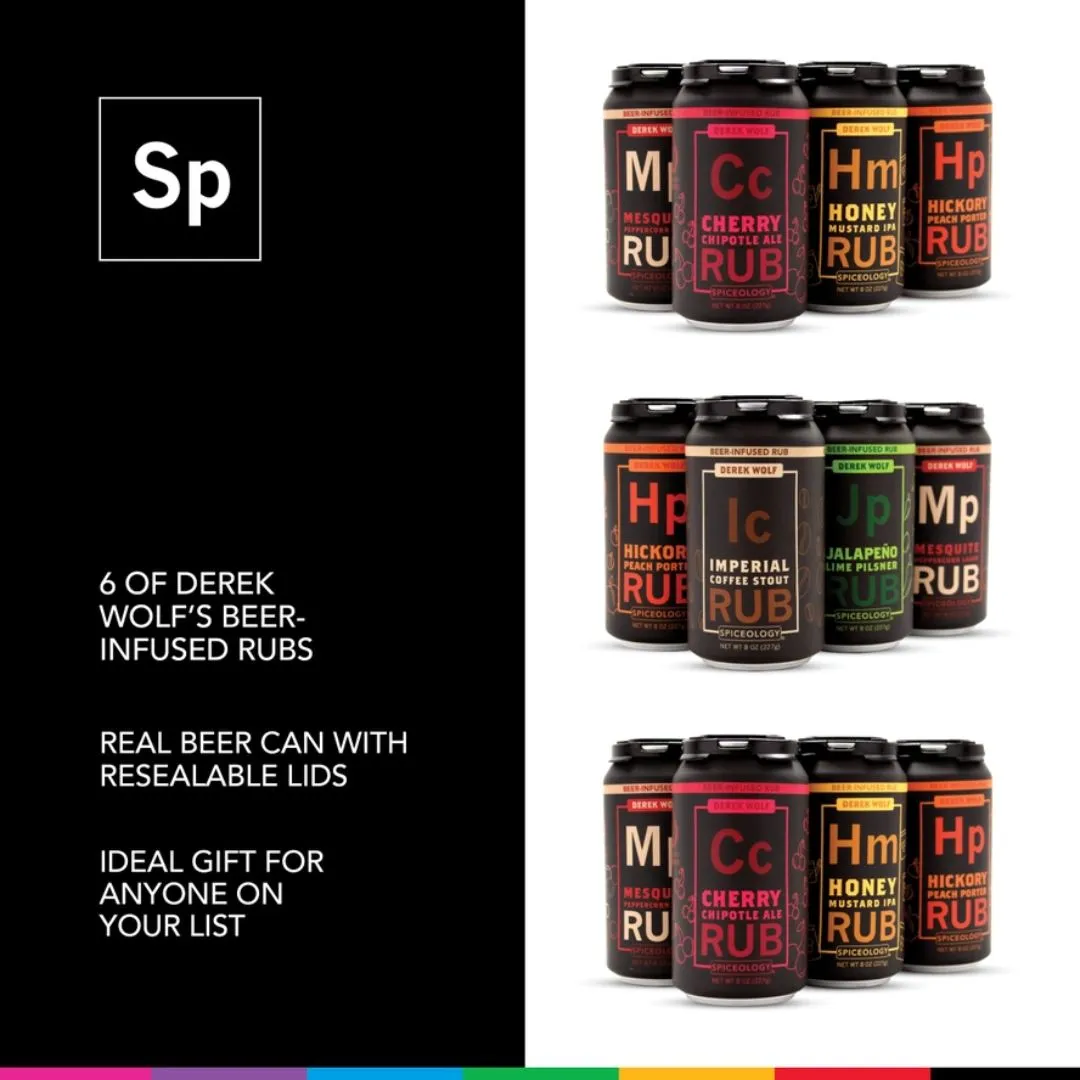 6 Pack Beer Rub Sampler