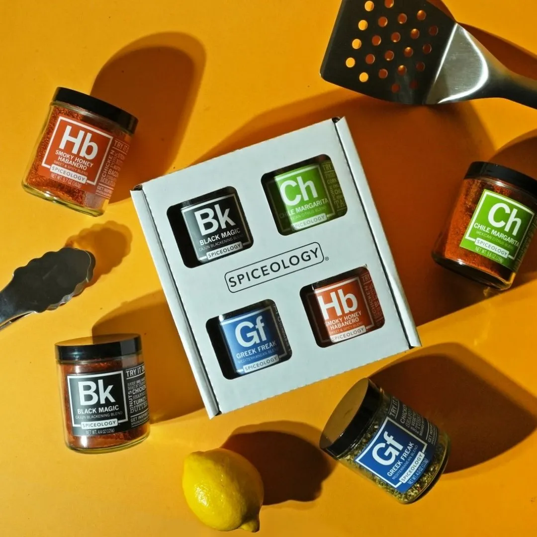 Bbq Rub Gift Set | 4 Glass Jars