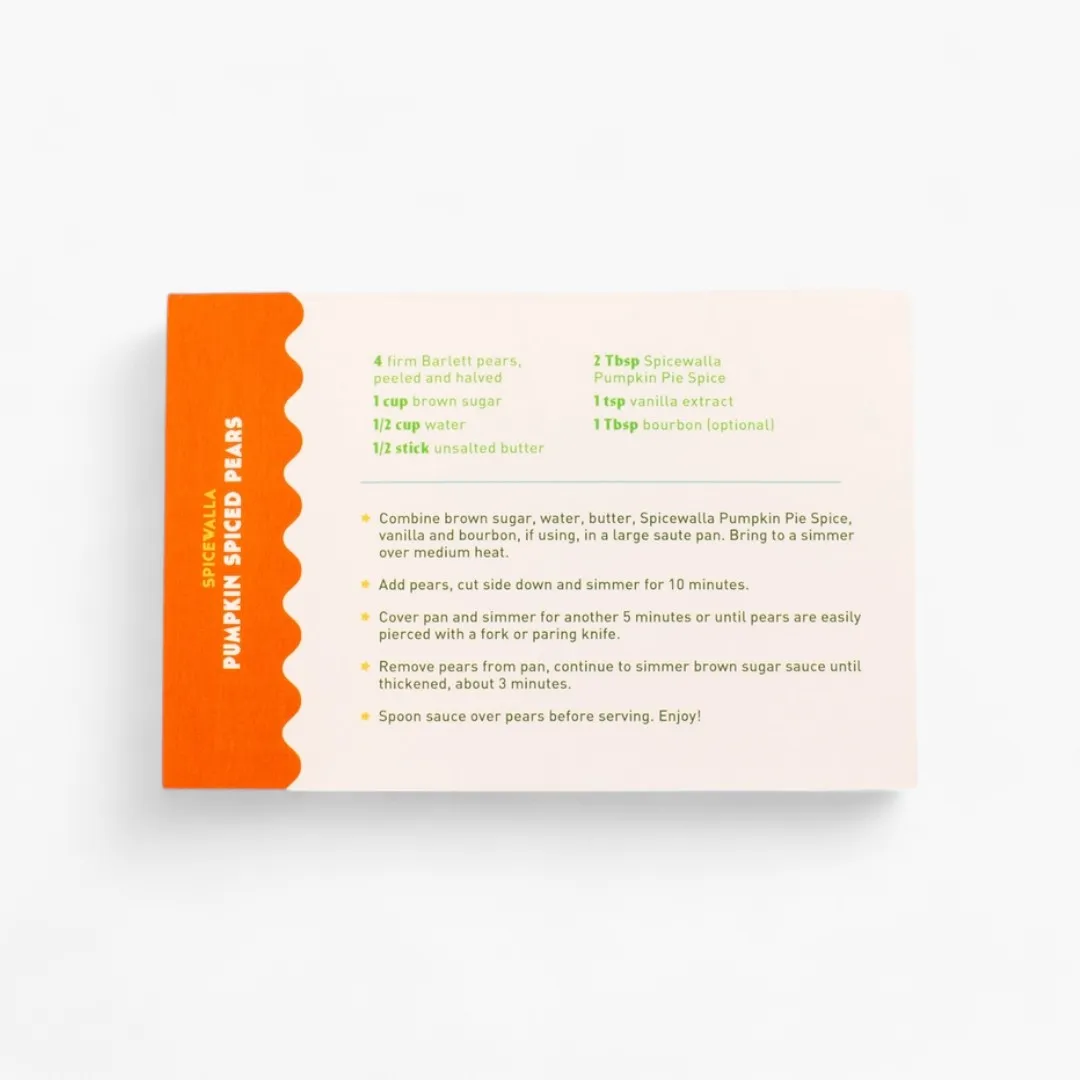 Spicewalla Pumpkin Spiced Pears Recipe Card