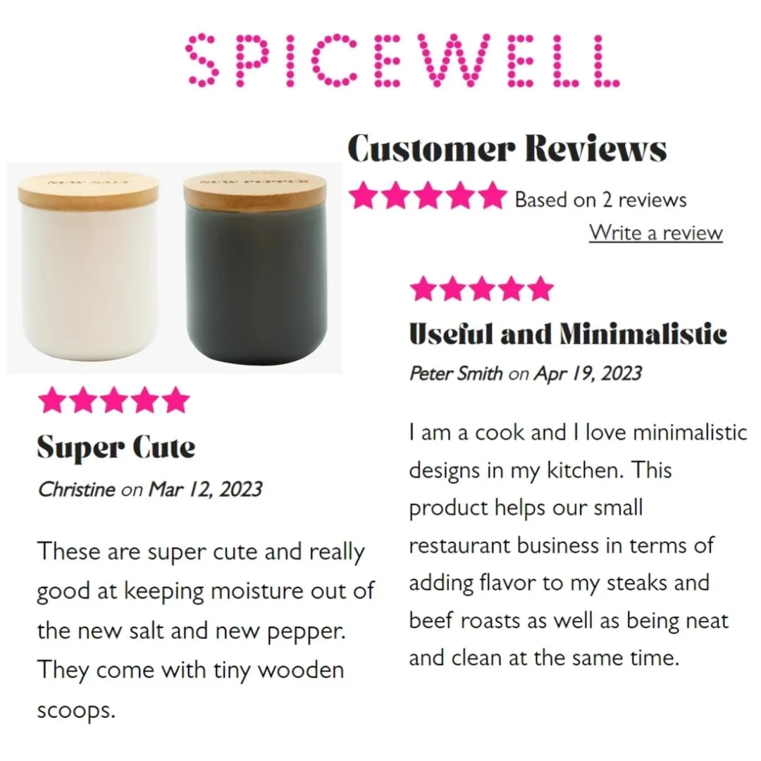 Salt & Pepper Pinch Pots + Scoops