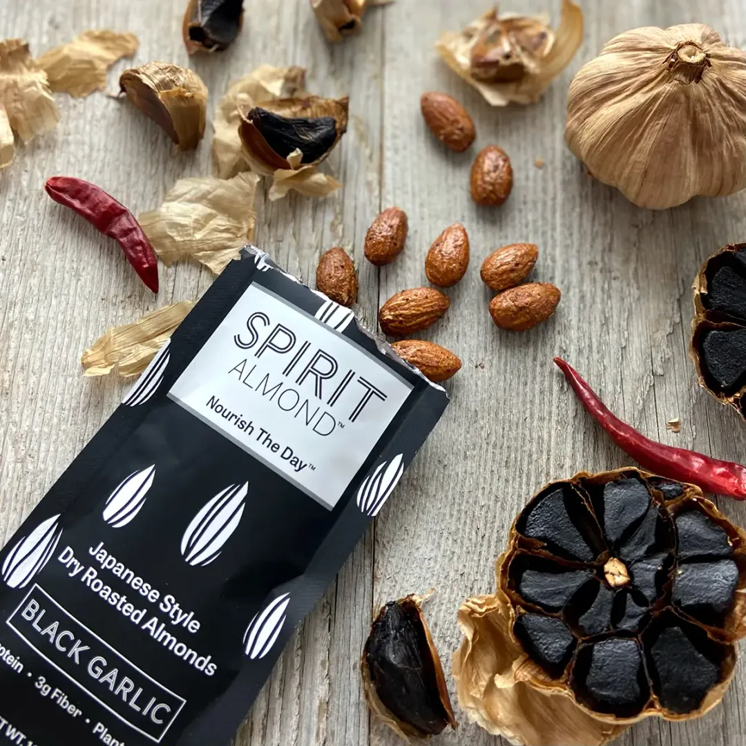 Black Garlic Almonds - Retail Display Case of 12