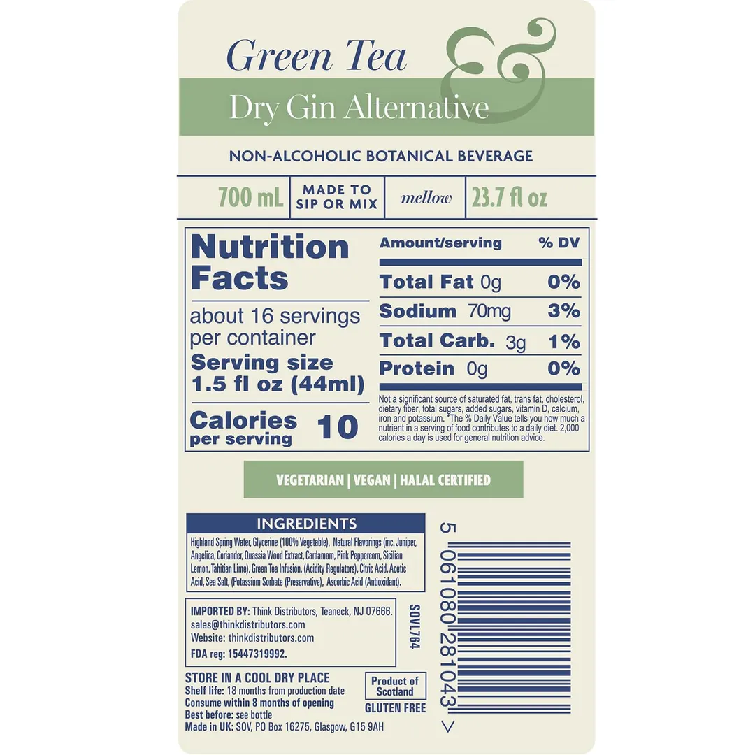 Teasons Green Tea & Dry Gin Alternative