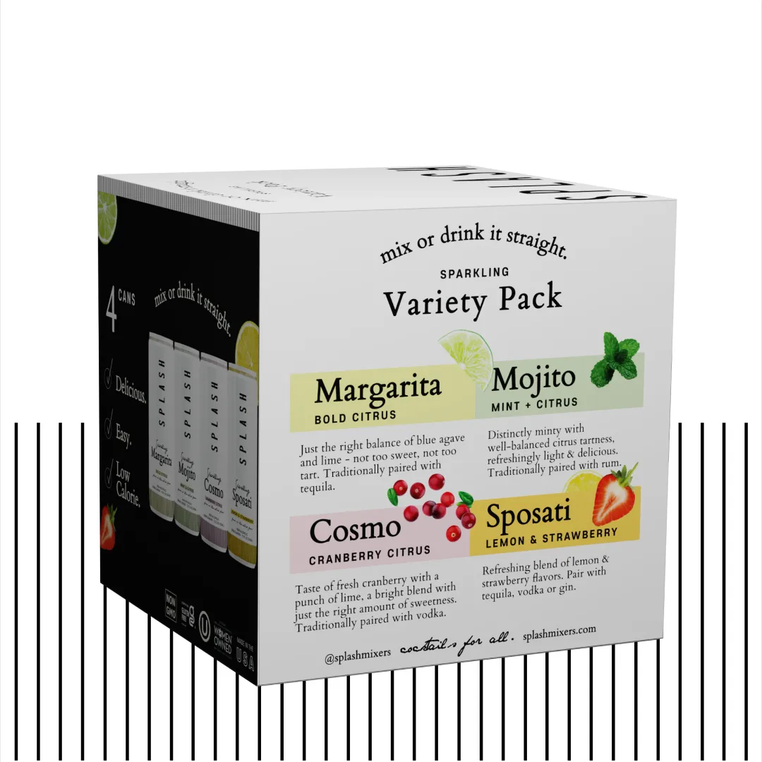 SPLASH Mixers Sparkling Variety Pack 12oz (4-Packs)