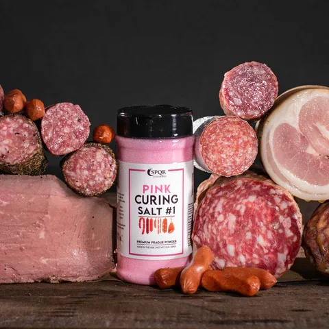 Pink Curing Salt #1. Quick Cure Premium Prague Powder XL 1.5 Pound Bottle