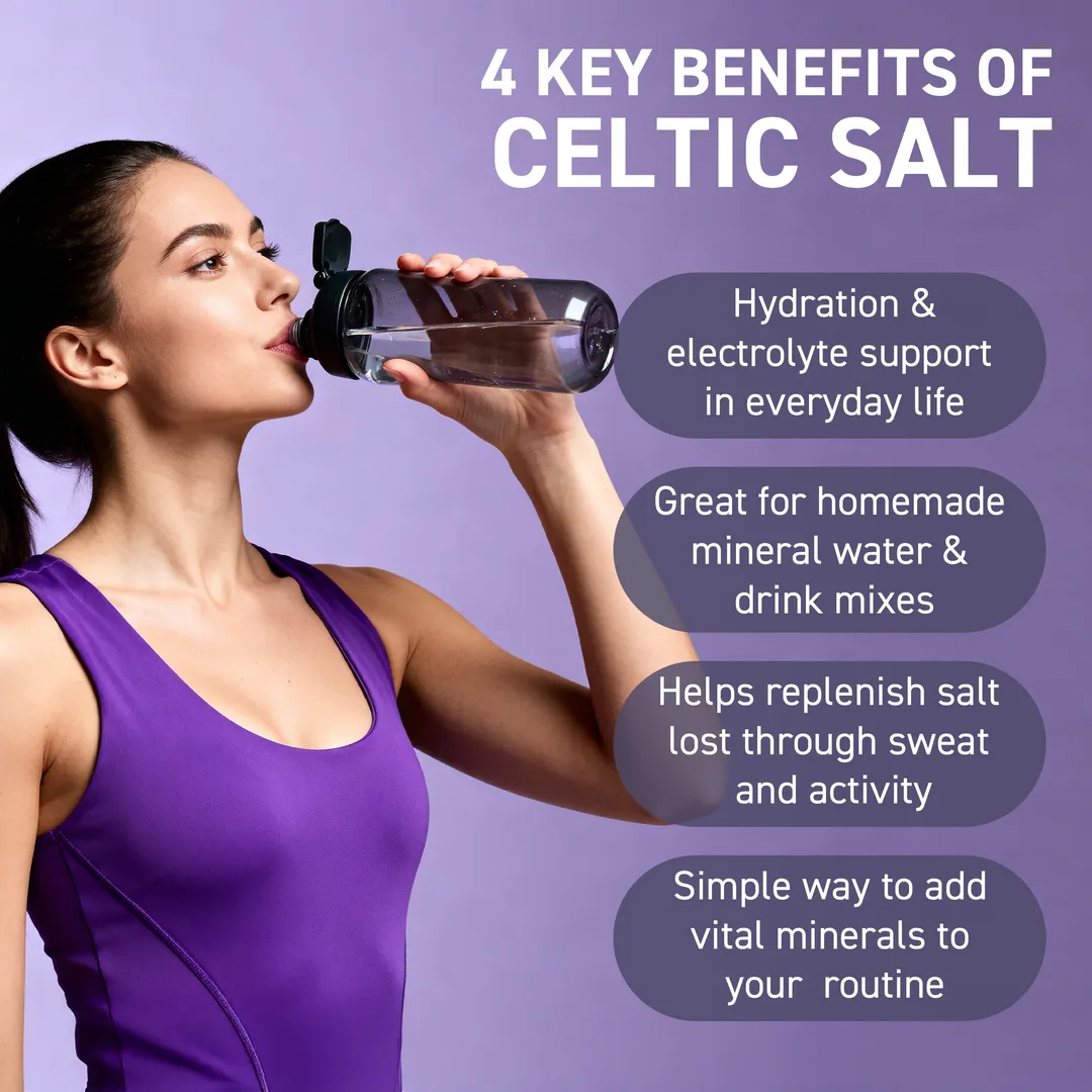 Celtic Salt Fine Ground Unrefined Mineral Sea Salt Hand Harvested in France XL 1 lb. Bottle by SPQR 