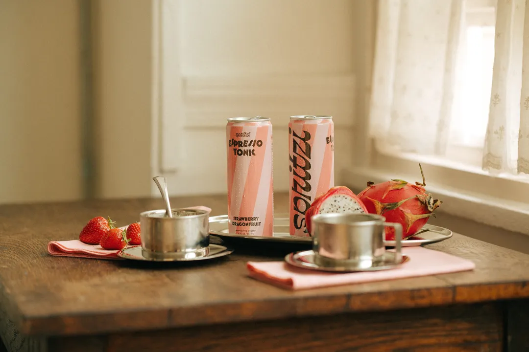 Strawberry Dragonfruit Espresso Tonic: 12-Can Case