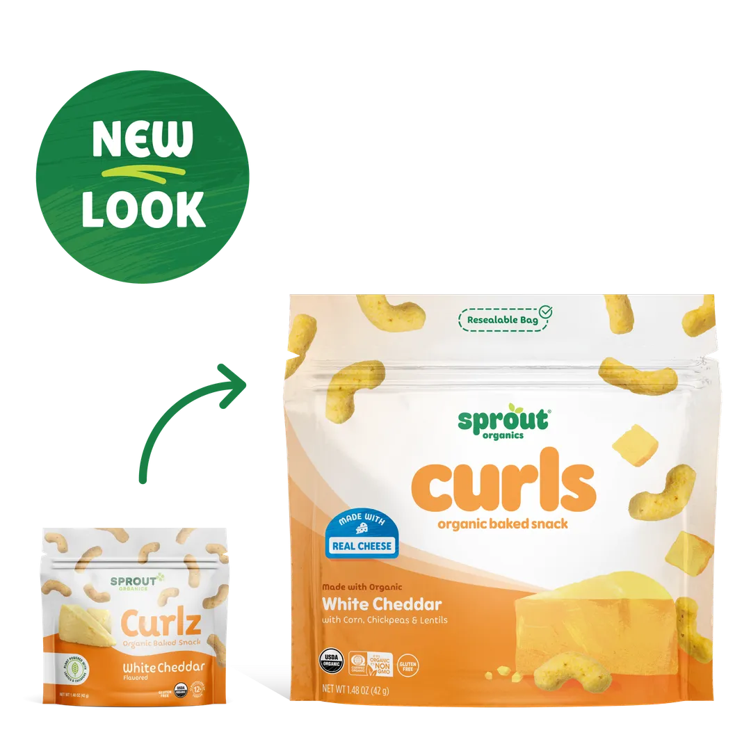 Curlz Toddler Snack, White Cheddar