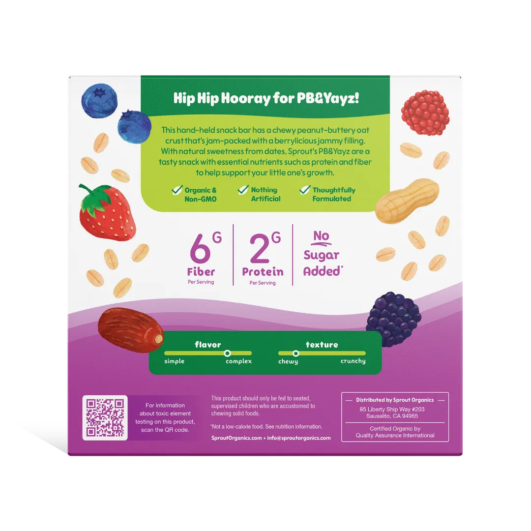 Yayz Filled Snack Bar, Mixed Berry & Peanut Butter